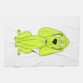 Linggroene hond. Cute Hound Cartoon. Theedoek (Horizontaal)