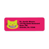 Linggroene kat in Braces-orthodontist Etiket (Voorkant)