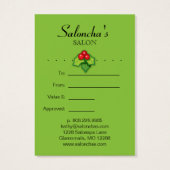 Linggroene lebsalon Spa Gift Kaart Xmas (Achterkant)