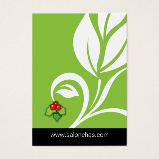 Linggroene lebsalon Spa Gift Kaart Xmas (Voorkant)