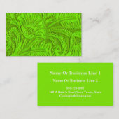 Linggroene lederen Visitekaartjes (Voorkant / Achterkant)