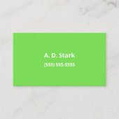 Linggroene minimalistische Visitekaartjes (Voorkant)