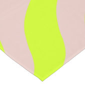 Linggroene neon en beige Abstracte strepen Korte Tafelloper (Hoek)
