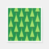 Linggroene polka stip modern kerstboompapier N Servet (Voorkant)