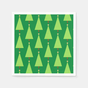 Linggroene polka stip modern kerstboompapier N Servet