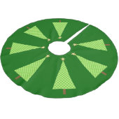 Linggroene polka stip moderne kerstboom kerstboom rok (Gekanteld)