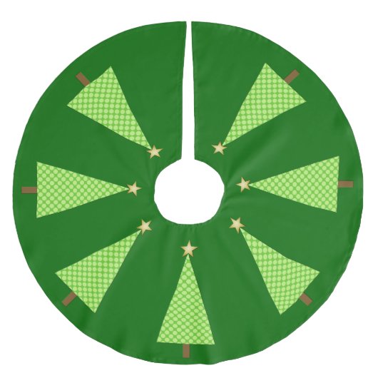 Linggroene polka stip moderne kerstboom kerstboom rok (Voorkant)