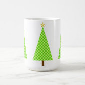 Linggroene polka stip moderne kerstboom koffiemok (Center)