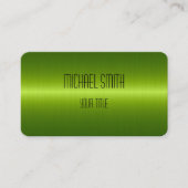 Linggroene roestvrij stalen metalen blik visitekaartje (Voorkant)
