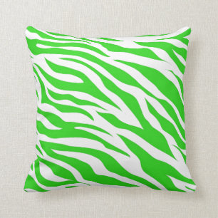 Linggroene witte zebrastripes Vaste dierlijke afdr Kussen