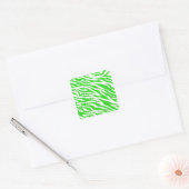 Linggroene witte zebrastripes Vaste dierlijke afdr Vierkante Sticker (Envelop)