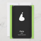 Linggroene/zwarte Smart Phone feestdag Kaart (Achterkant)