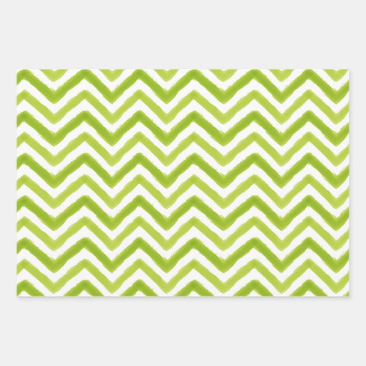 Lingham Green Waterverf Stippen Gingham Wrapping P Inpakpapier Vel (Voorkant 3)