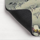 Lingingende sneeuw op Asukayama door Ando, Hiroshi Muismat (Hoek)