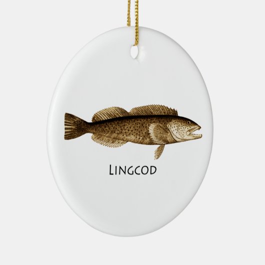 Lingkabeljauw Logo Keramisch Ornament (Rechts)