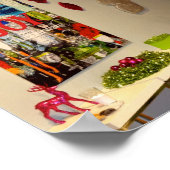 Lingle Green & Roze Jingle Bowls kerstboom Poster (Hoek)