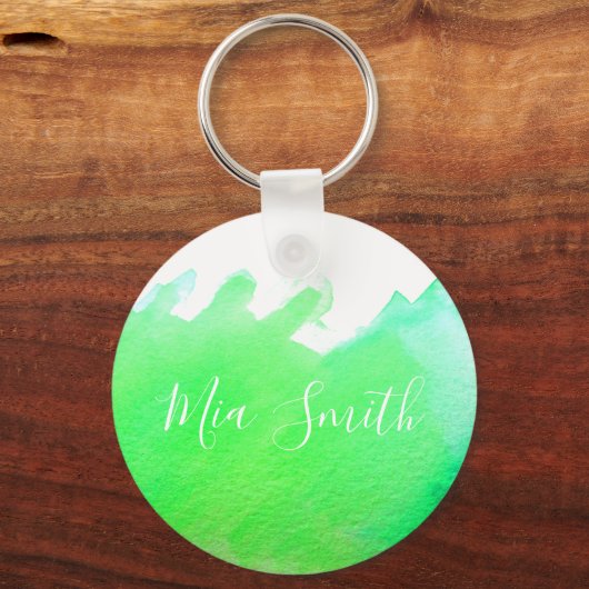 Lingle Green waterverf schattige cadeaunaam Sleutelhanger (Voorkant)