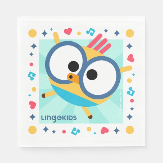 Lingokids Party Paper Napkins met Billy Servet (Voorkant)