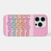 Lingorm Kawaii-bubbelletters iPhone Hoesje (Achterkant horizontaal)