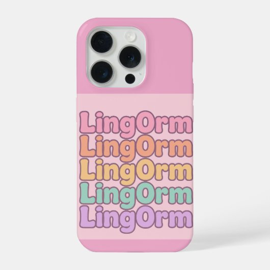 Lingorm Kawaii-bubbelletters iPhone Hoesje (Achterkant)