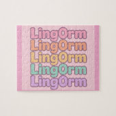 Lingorm Kawaii-bubbelletters Legpuzzel (Horizontaal)