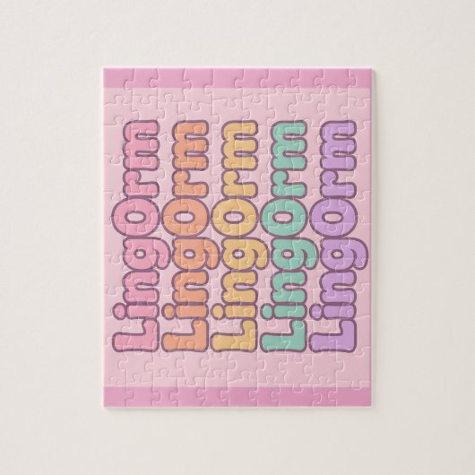 Lingorm Kawaii-bubbelletters Legpuzzel (Verticaal)