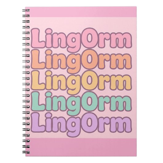 Lingorm Kawaii-bubbelletters Notitieboek (Voorkant)
