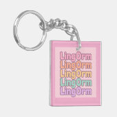 Lingorm Kawaii-bubbelletters Sleutelhanger (Voorkant Links)