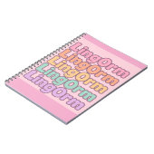 Lingorm Kawaii Bubble Letter Notitieboek (Linkerzijde)