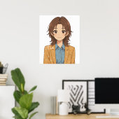 LingOrm, Orm Kornaphat Anime Illustratie Poster (Thuiskantoor)