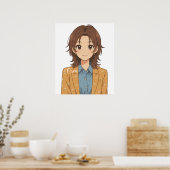 LingOrm, Orm Kornaphat Anime Illustratie Poster (Keuken)