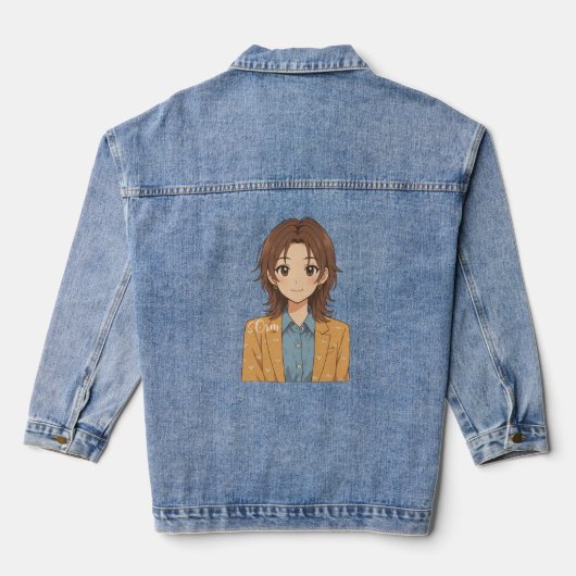 LingOrm, Orm Kornaphat Anime Illustration Denim Jacket (Achterkant)