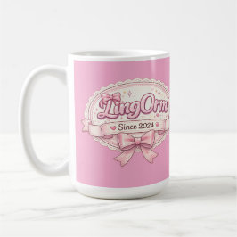 LingOrm Since 2024 Coquette Ribbon Badge Koffiemok