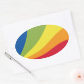 Lingua Franca Nova Vlagsticker Ovale Sticker (Envelop)