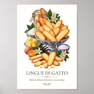 Lingue di Gatto – Italiaans Vintage Dessert Poster