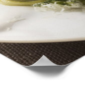 Linguïn met pesto en Parmesan, rode wijn Poster (Hoek)
