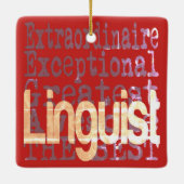 Linguïst Extraordinaire Keramisch Ornament (Achterkant)