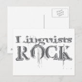 Linguïsten Rock Briefkaart (Voorkant / Achterkant)