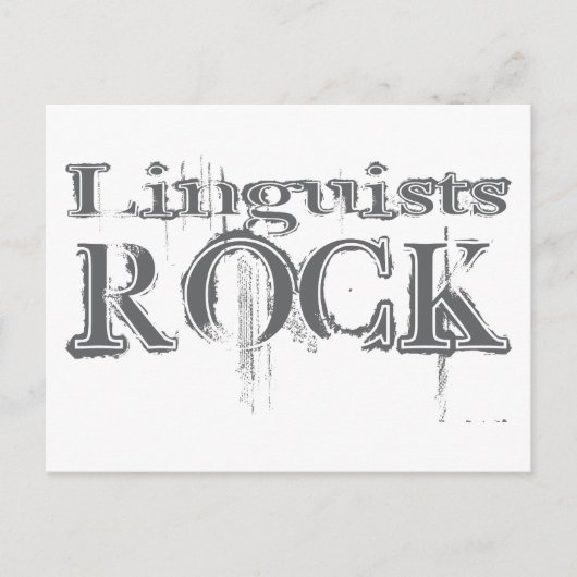 Linguïsten Rock Briefkaart (Voorkant)