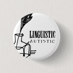 Linguïstisch autistisch badge ronde button 3,2 cm