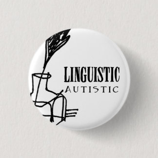 Linguïstisch autistisch badge ronde button 3,2 cm