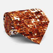 Linhas cruzadas e entalhe de quadrados enferrujado stropdas (Opgerold)