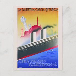 Linia Polono Palestineana Vintage Poster 1934 Briefkaart