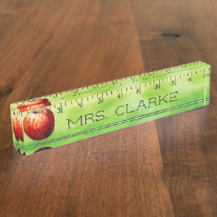 Liniaal & Apple Gepersonaliseerde Naamplaat Voor D Naambordje
