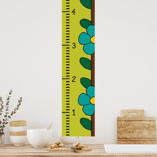 liniaal voor vrouw-groeikaart | Mijn groei Poster (Keuken)