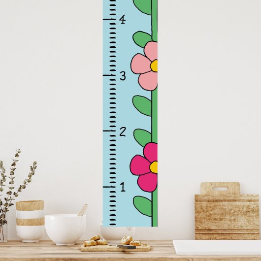 liniaal voor vrouw-groeikaart | Mijn groei Poster (Keuken)