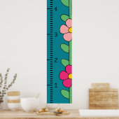 liniaal voor vrouw-groeikaart | Mijn groei Poster (Keuken)