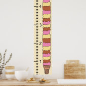 liniaal voor vrouw-groeikaart | Mijn groeigrafiek Poster (Keuken)