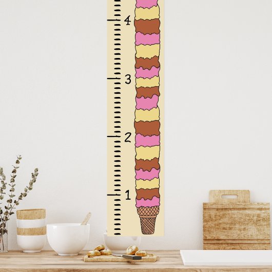 liniaal voor vrouw-groeikaart | Mijn groeigrafiek Poster (Keuken)
