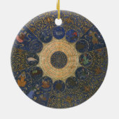  linialen horoscoop, Antiek islamitische dierenrie Keramisch Ornament (Achterkant)